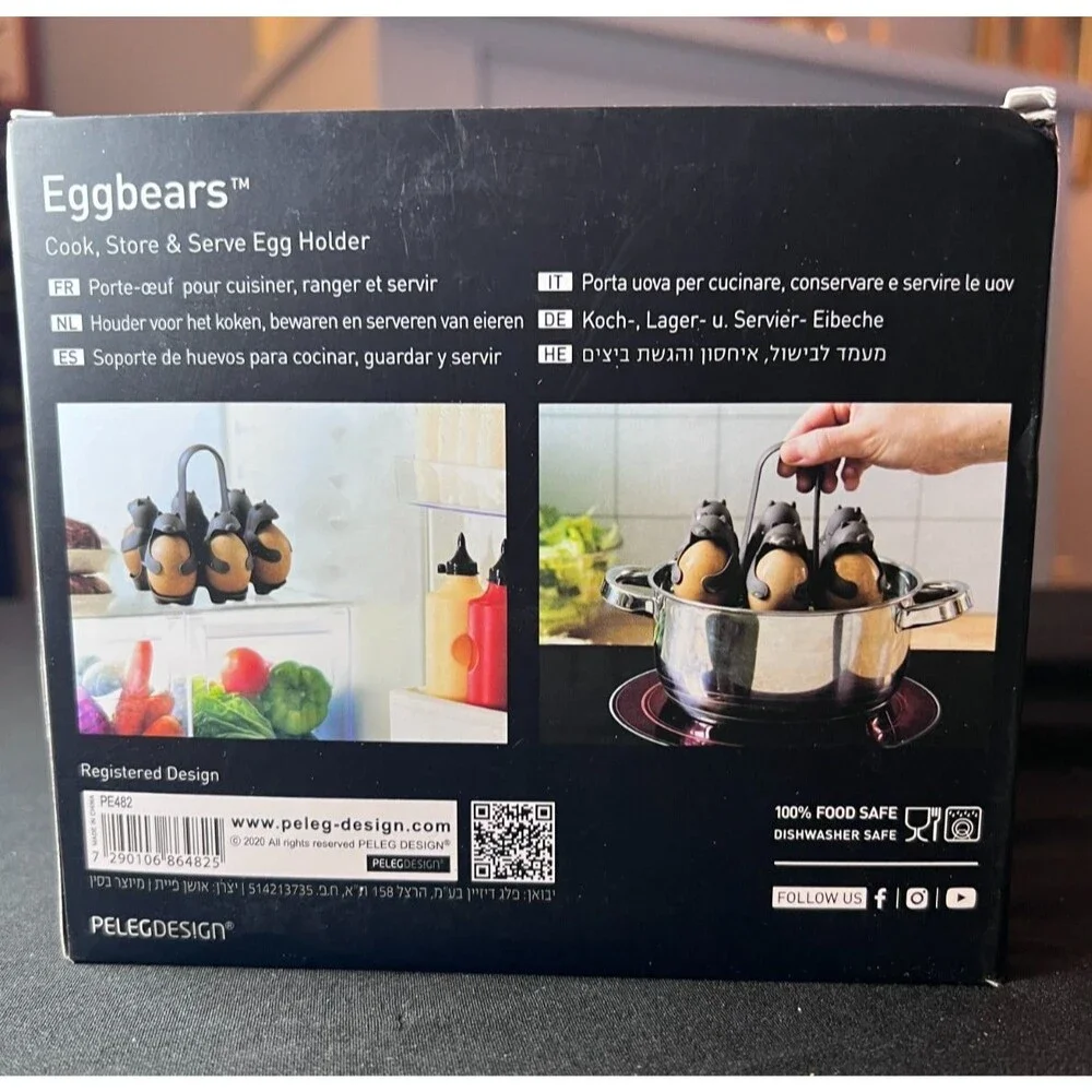 Eggbears - Cook, Serve, Store Egg Holder  - 6 eggs (NEW)